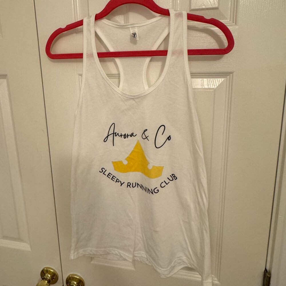 Princess Run Inspired Medium White Tanktop